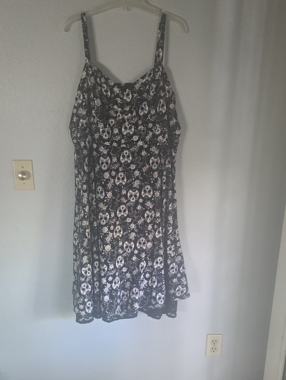 Torrid Black Skull-Print Slip Dress — Women’s Intimates